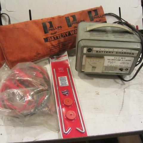 MW Battery Charger, Warmer, Jumper Cables
