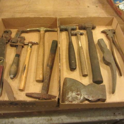 Ball Peen & Brass Hammers, Hatchets Pipe Wrenches,