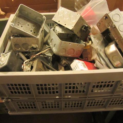 Tote of Electrical Supplies