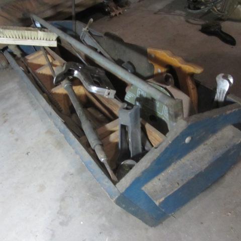 Antique Saw Box & Tools