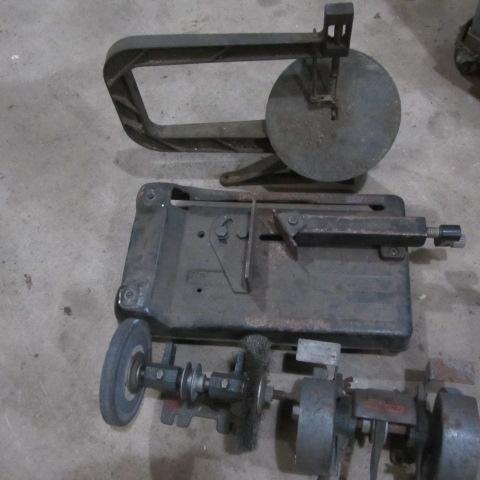 Two Grinding Arbors, Saw Frames