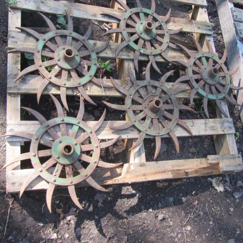 Antique Spike Cultivator Wheels