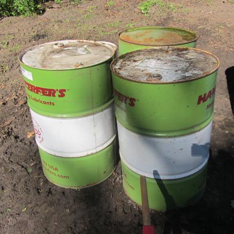 Four Metal Drums