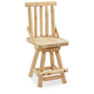 CASTLECREEK Log Swivel Bar Stool