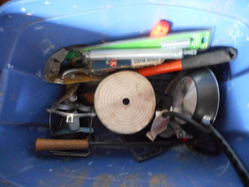 Spark plugs, mole trap, screen door closer