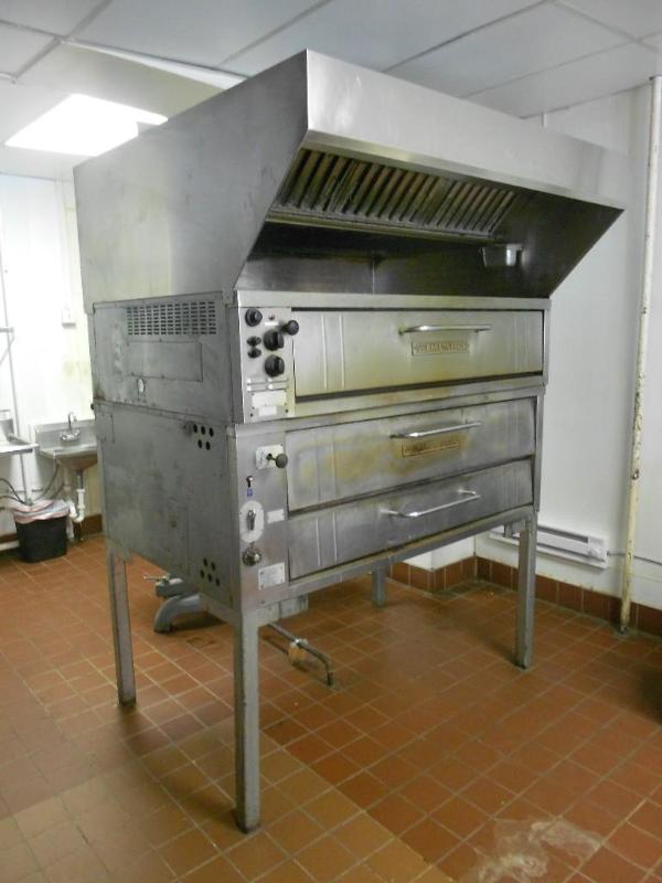 2 Bakers Pride Pizza Ovens and a Hood Gas and Electric