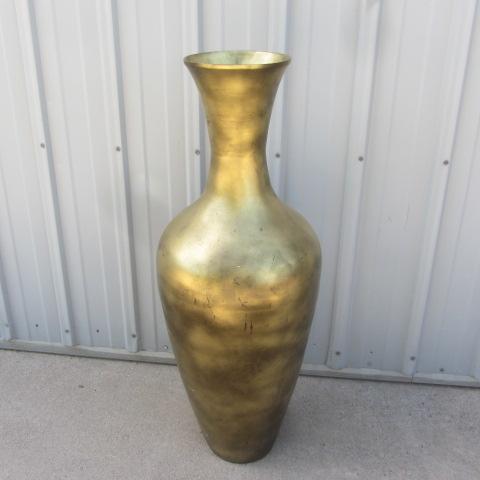Large Gold Tone Vase