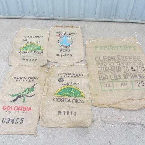 Burlap Coffee Bean Bags
