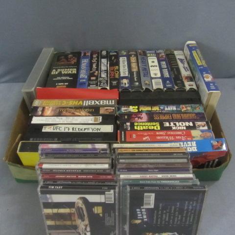 Music CDs & VHS Movies
