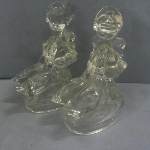 Goose Glass Book Ends