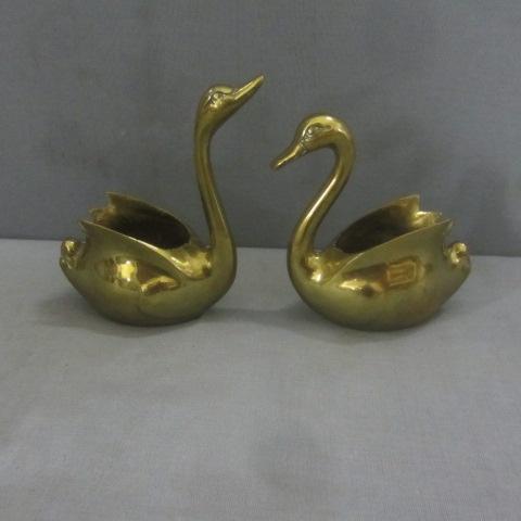 Brass Swan Planters