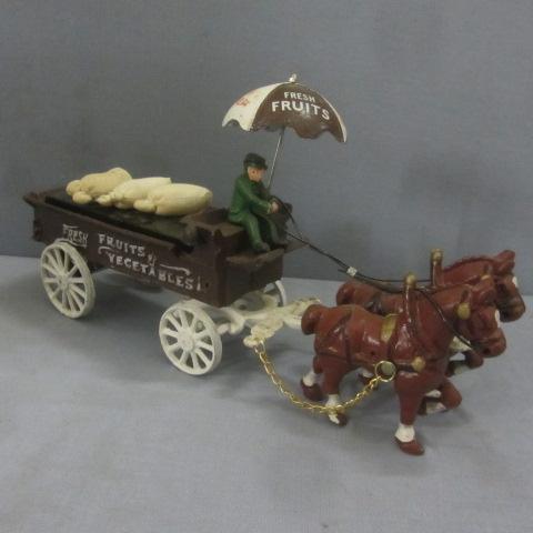 Cast Iron Grocer Wagon