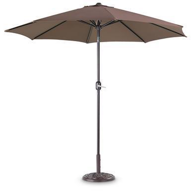 CASTLECREEK 9 Deluxe Market Patio Umbrella, Steel Pole