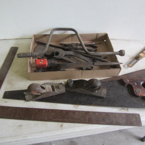 Hand Planes, Saws, Vintage Wrenches