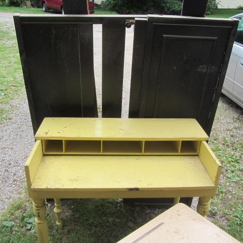 Vintage Ladies Desk, Bed, School Chair