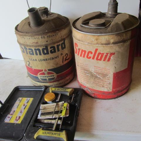 Vintage Oil Cans, Tire Repair Kit