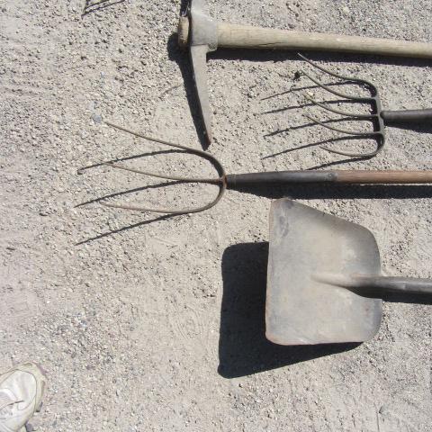 Pole Saw, Hay Fork, Rake