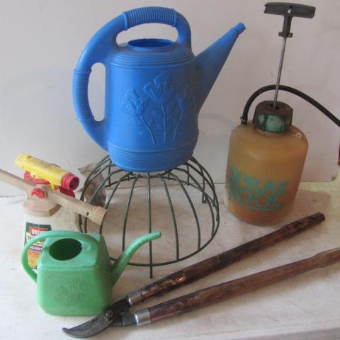 Hand Sprayer, Basket, Water Cans