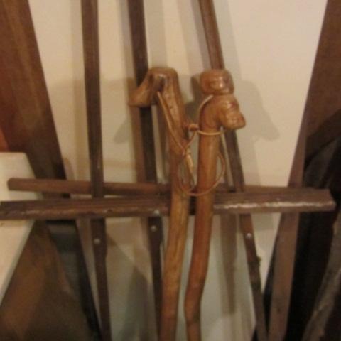 Easel & Fancy Walking Sticks