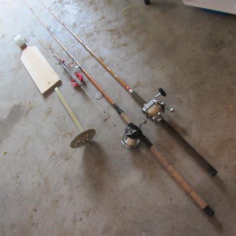 8ft Fishing Poles, Reels
