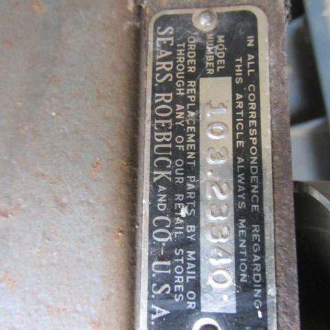 Sears Roebuck Jointer