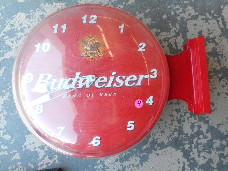 Budweiser 2 Sided Wall Clock