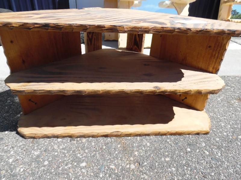 Rustic corner shelf