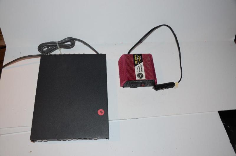lot 81 image: 150 watt power inverter, Pelco Video Switcher...