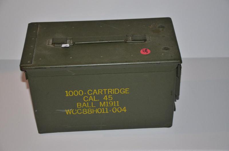 lot 95 image: Metal ammo box...