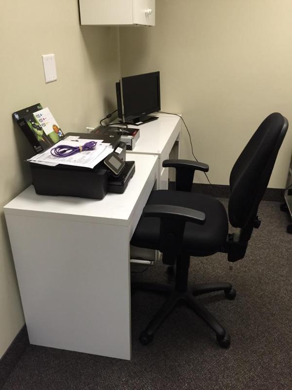 lot 114 image: 2 desks 29x29x20 and 41x20x29 w multi-tilting...