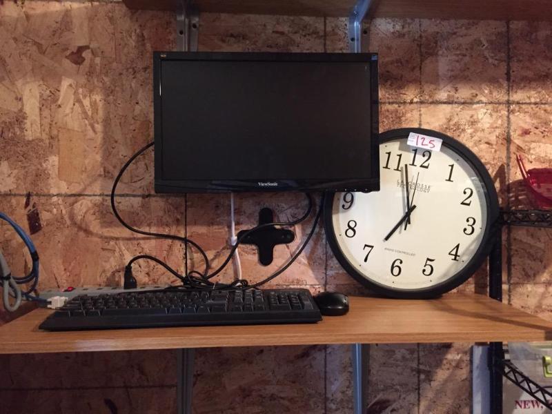 lot 125 image: View Sonic Monitor with wall attachment 19&qu...