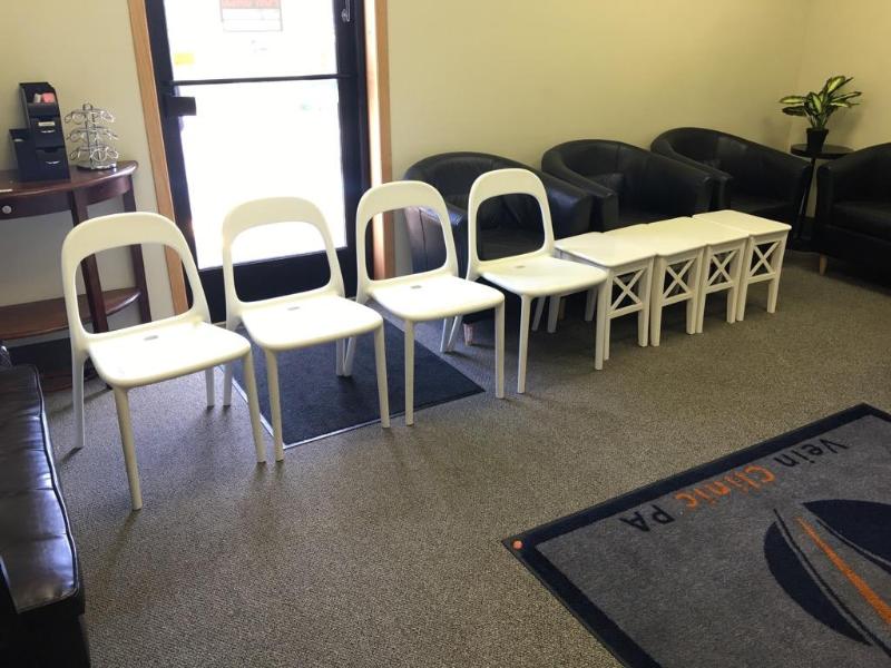 lot 145 image: For white tables for white chairs chairs made...