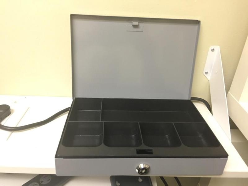 lot 171 image: Metal portable cash drawer...