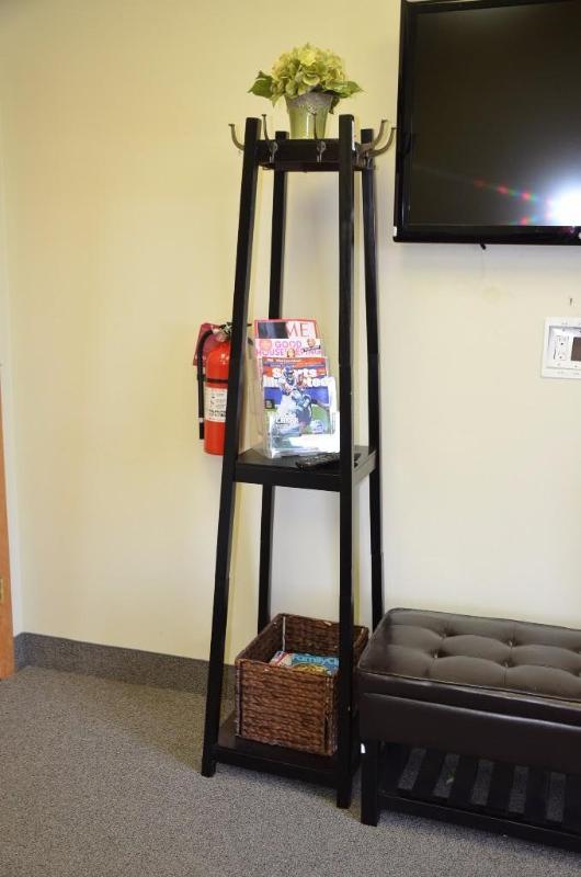 lot 55 image: Decorative 3 Shelf &nbspWood shelving unitc...