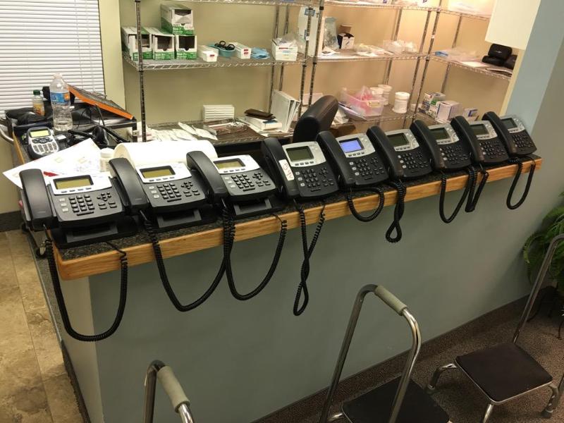 lot 59 image: Phone System 9 Digium D40 phones. Look this ...
