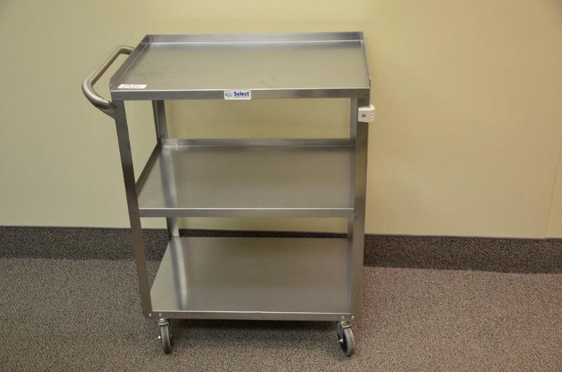 lot 85 image: Metal rolling cart approx. 16&quotx28&quotx...