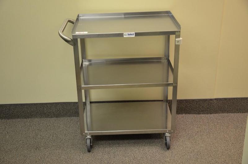 lot 87 image: Metal rolling cart approx. 16&quotx28&quotx...
