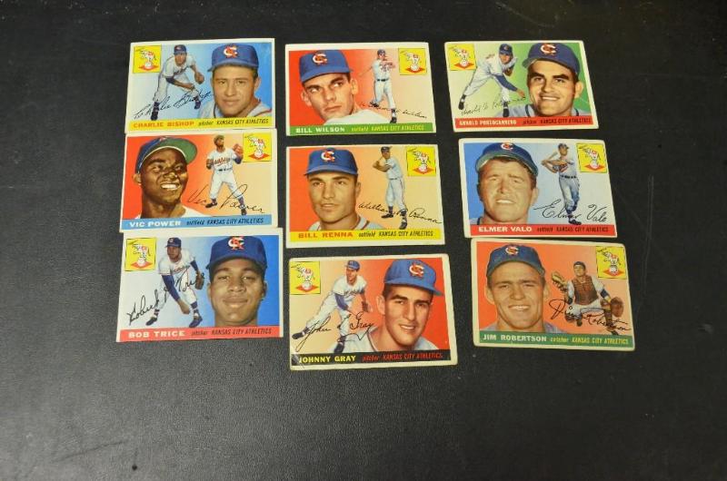 lot 121 image: Lot of baseball cards Kansas City Athletics ...