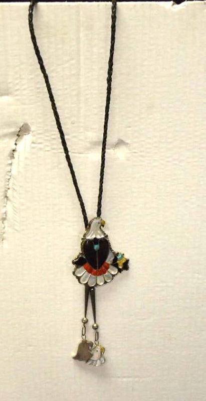lot 125 image: Ray and Bernice L. Wyaco Zani, N. M. Bolo tie...