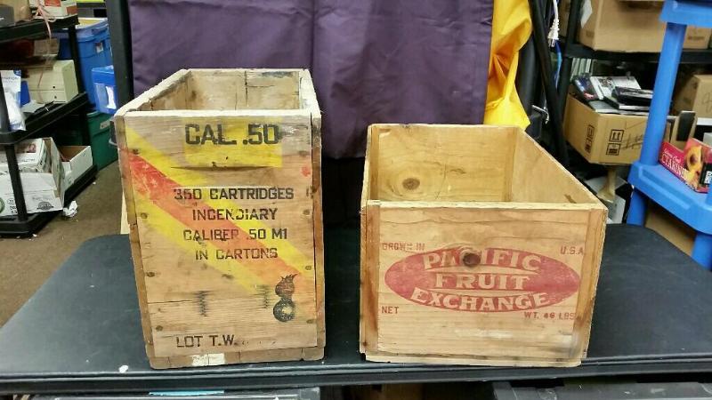 lot 162 image: 2 antique boxes 18x14x9 and 19x9x12...