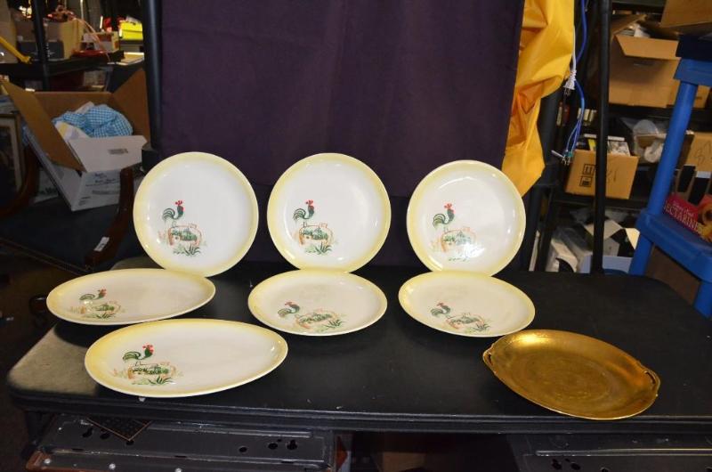lot 179 image: The Paden City Pottery Co. plates and platter...