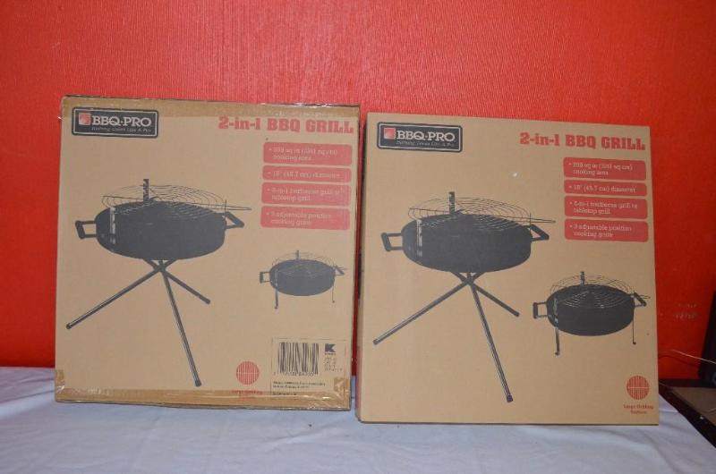 lot 188 image: Two 2-in-1 BBQ GRILLs new in box...