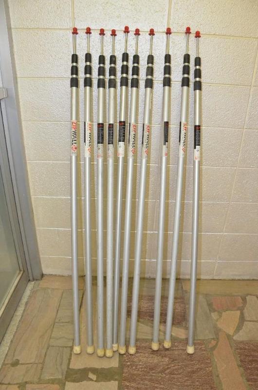 lot 26 image: 10 Zip Wall Spring loaded poles. 12 extensio...