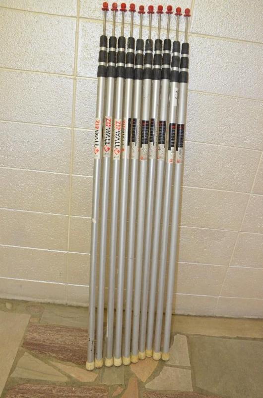 lot 27 image: 10 Zip Wall Spring loaded poles. 12 extensio...