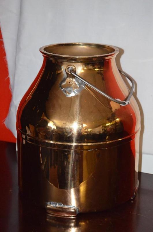 lot 45 image: Vintage DeLaval&nbspBrass Milking Can...