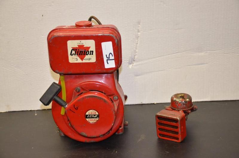 lot 75 image: 4 cycle Clinton 3 HP E-Z pull starting...