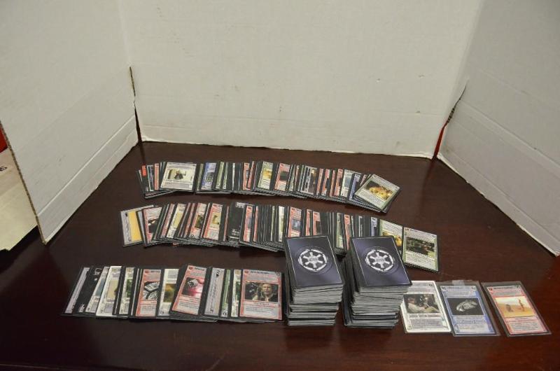 lot 76 image: Large lot of Star Wars game cards...