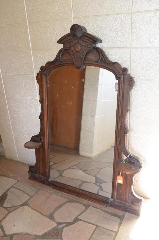 lot 79 image: Antique Mirror came out of the Governors Mans...