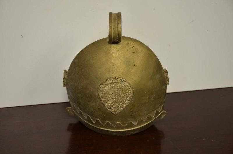 lot 80 image: HUGE Unique Cow Bell aprox 7-9" wide and...
