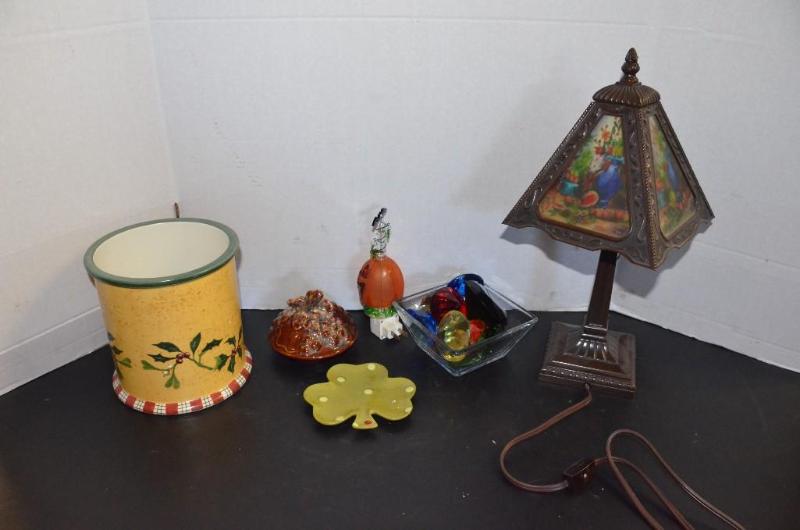 lot 91 image: Lot of decorative items glass jewels Lenox ...